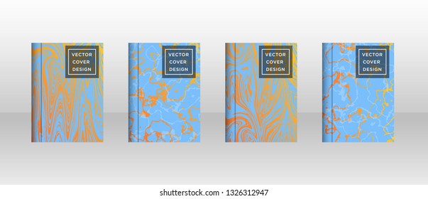 Mixture of acrylic paints. Liquid marble texture. Fluid art. Applicable for design cover, presentation, invitation, flyer, annual report, poster and business card, desing packaging - Vector