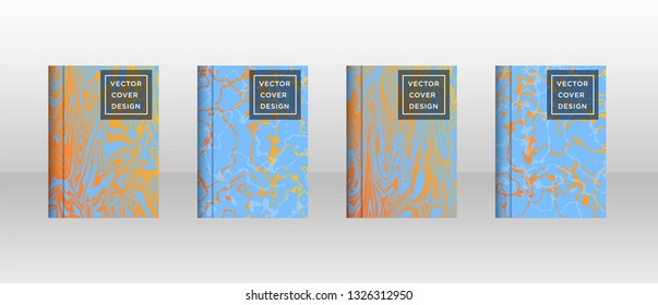 Mixture of acrylic paints. Liquid marble texture. Fluid art. Applicable for design cover, presentation, invitation, flyer, annual report, poster and business card, desing packaging - Vector
