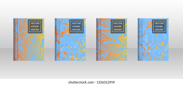Mixture of acrylic paints. Liquid marble texture. Fluid art. Applicable for design cover, presentation, invitation, flyer, annual report, poster and business card, desing packaging - Vector