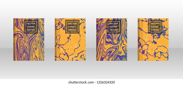 Mixture of acrylic paints. Liquid marble texture. Fluid art. Applicable for design cover, presentation, invitation, flyer, annual report, poster and business card, desing packaging - Vector