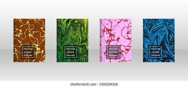 Mixture of acrylic paints. Liquid marble texture. Fluid art. Applicable for design cover, presentation, invitation, flyer, annual report, poster and business card, desing packaging - Vector