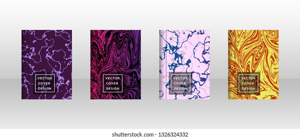 Mixture of acrylic paints. Liquid marble texture. Fluid art. Applicable for design cover, presentation, invitation, flyer, annual report, poster and business card, desing packaging - Vector