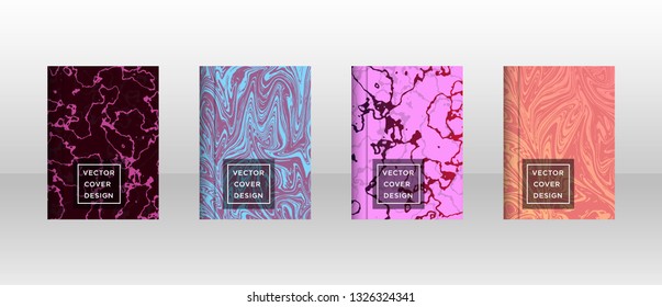 Mixture of acrylic paints. Liquid marble texture. Fluid art. Applicable for design cover, presentation, invitation, flyer, annual report, poster and business card, desing packaging - Vector