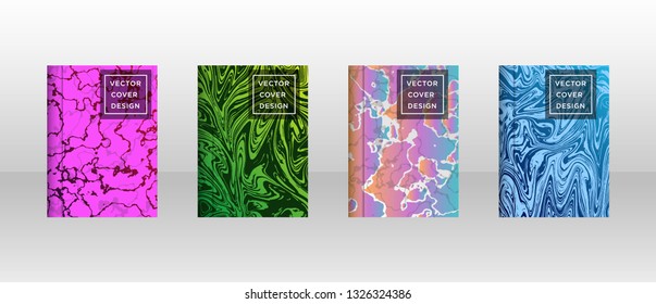 Mixture of acrylic paints. Liquid marble texture. Fluid art. Applicable for design cover, presentation, invitation, flyer, annual report, poster and business card, desing packaging - Vector