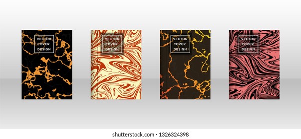 Mixture of acrylic paints. Liquid marble texture. Fluid art. Applicable for design cover, presentation, invitation, flyer, annual report, poster and business card, desing packaging - Vector