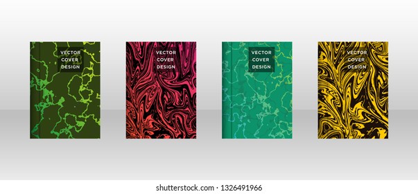 Mixture of acrylic paints. Liquid marble texture. Fluid art. Applicable for design cover, presentation, invitation, flyer, annual report, poster and business card, desing packaging - Vector