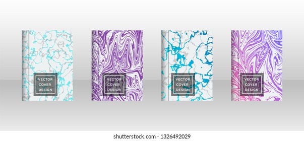 Mixture of acrylic paints. Liquid marble texture. Fluid art. Applicable for design cover, presentation, invitation, flyer, annual report, poster and business card, desing packaging - Vector