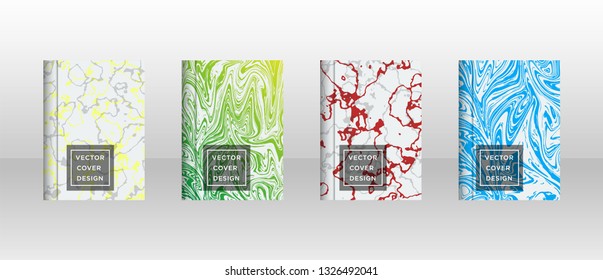 Mixture of acrylic paints. Liquid marble texture. Fluid art. Applicable for design cover, presentation, invitation, flyer, annual report, poster and business card, desing packaging - Vector