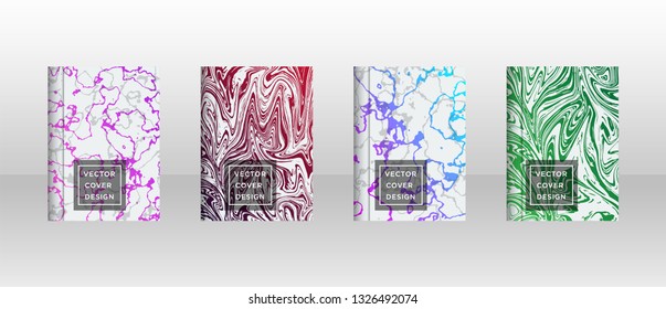 Mixture of acrylic paints. Liquid marble texture. Fluid art. Applicable for design cover, presentation, invitation, flyer, annual report, poster and business card, desing packaging - Vector