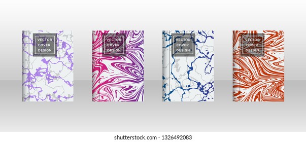 Mixture of acrylic paints. Liquid marble texture. Fluid art. Applicable for design cover, presentation, invitation, flyer, annual report, poster and business card, desing packaging - Vector