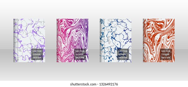 Mixture of acrylic paints. Liquid marble texture. Fluid art. Applicable for design cover, presentation, invitation, flyer, annual report, poster and business card, desing packaging - Vector