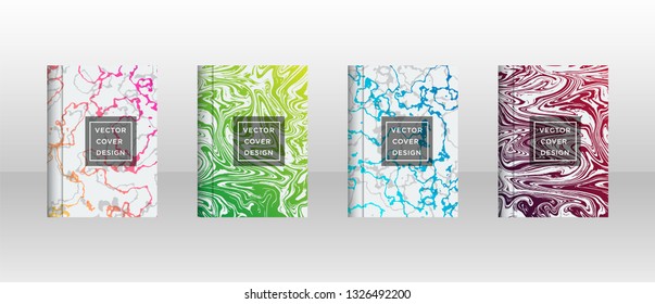 Mixture of acrylic paints. Liquid marble texture. Fluid art. Applicable for design cover, presentation, invitation, flyer, annual report, poster and business card, desing packaging - Vector