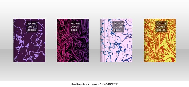 Mixture of acrylic paints. Liquid marble texture. Fluid art. Applicable for design cover, presentation, invitation, flyer, annual report, poster and business card, desing packaging - Vector