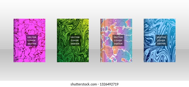 Mixture of acrylic paints. Liquid marble texture. Fluid art. Applicable for design cover, presentation, invitation, flyer, annual report, poster and business card, desing packaging - Vector