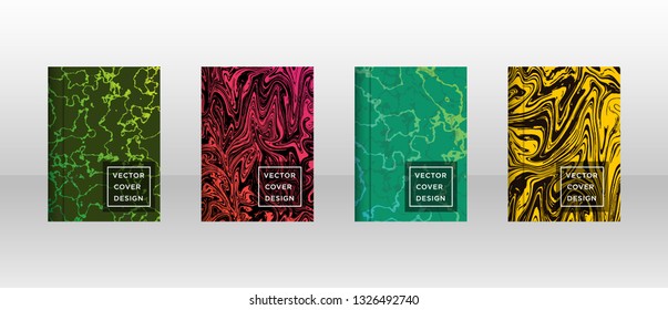 Mixture of acrylic paints. Liquid marble texture. Fluid art. Applicable for design cover, presentation, invitation, flyer, annual report, poster and business card, desing packaging - Vector