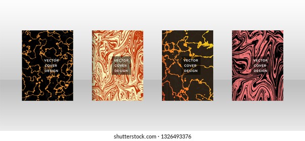 Mixture of acrylic paints. Liquid marble texture. Fluid art. Applicable for design cover, presentation, invitation, flyer, annual report, poster and business card, desing packaging - Vector
