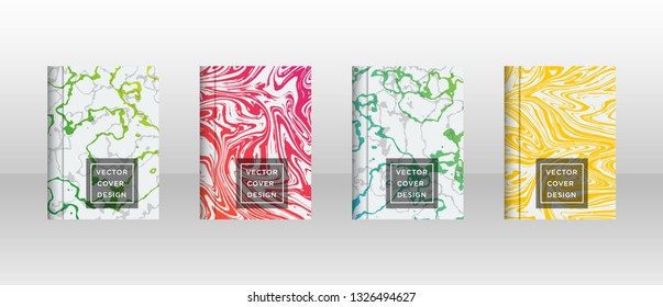 Mixture of acrylic paints. Liquid marble texture. Fluid art. Applicable for design cover, presentation, invitation, flyer, annual report, poster and business card, desing packaging - Vector