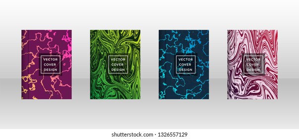 Mixture of acrylic paints. Liquid marble texture. Fluid art. Applicable for design cover, presentation, invitation, flyer, annual report, poster and business card, desing packaging - Vector