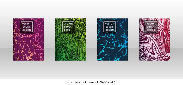 Mixture of acrylic paints. Liquid marble texture. Fluid art. Applicable for design cover, presentation, invitation, flyer, annual report, poster and business card, desing packaging - Vector