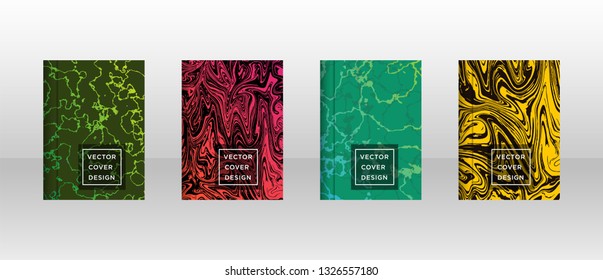 Mixture of acrylic paints. Liquid marble texture. Fluid art. Applicable for design cover, presentation, invitation, flyer, annual report, poster and business card, desing packaging - Vector