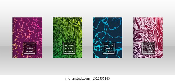 Mixture of acrylic paints. Liquid marble texture. Fluid art. Applicable for design cover, presentation, invitation, flyer, annual report, poster and business card, desing packaging - Vector