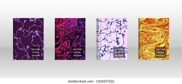 Mixture of acrylic paints. Liquid marble texture. Fluid art. Applicable for design cover, presentation, invitation, flyer, annual report, poster and business card, desing packaging - Vector