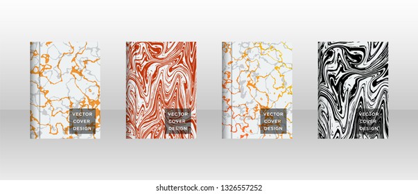 Mixture of acrylic paints. Liquid marble texture. Fluid art. Applicable for design cover, presentation, invitation, flyer, annual report, poster and business card, desing packaging - Vector
