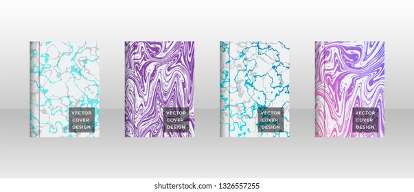 Mixture of acrylic paints. Liquid marble texture. Fluid art. Applicable for design cover, presentation, invitation, flyer, annual report, poster and business card, desing packaging - Vector