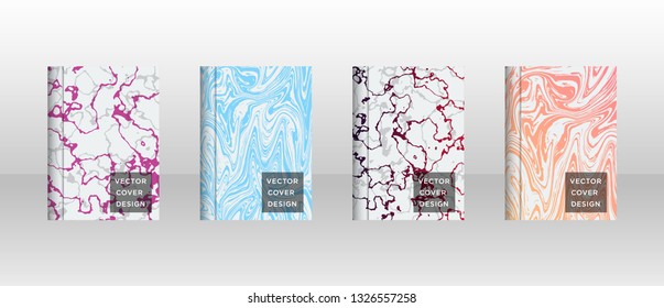 Mixture of acrylic paints. Liquid marble texture. Fluid art. Applicable for design cover, presentation, invitation, flyer, annual report, poster and business card, desing packaging - Vector
