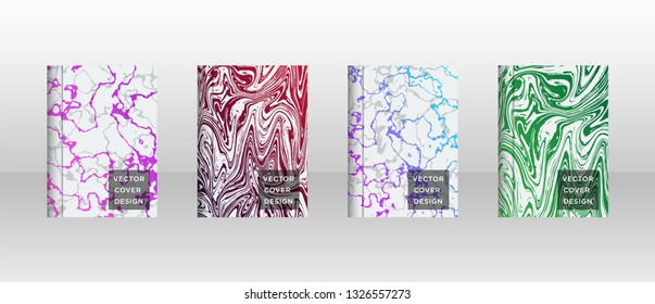 Mixture of acrylic paints. Liquid marble texture. Fluid art. Applicable for design cover, presentation, invitation, flyer, annual report, poster and business card, desing packaging - Vector