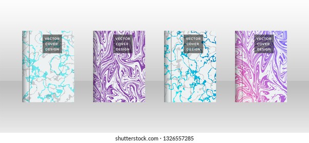 Mixture of acrylic paints. Liquid marble texture. Fluid art. Applicable for design cover, presentation, invitation, flyer, annual report, poster and business card, desing packaging - Vector