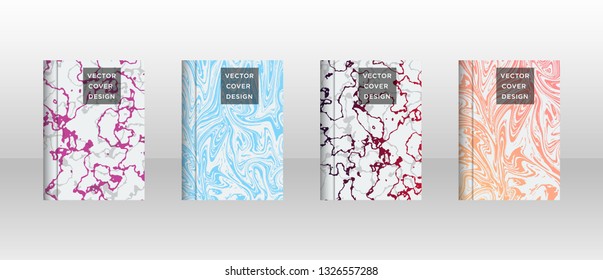 Mixture of acrylic paints. Liquid marble texture. Fluid art. Applicable for design cover, presentation, invitation, flyer, annual report, poster and business card, desing packaging - Vector