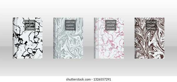 Mixture of acrylic paints. Liquid marble texture. Fluid art. Applicable for design cover, presentation, invitation, flyer, annual report, poster and business card, desing packaging - Vector
