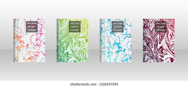 Mixture of acrylic paints. Liquid marble texture. Fluid art. Applicable for design cover, presentation, invitation, flyer, annual report, poster and business card, desing packaging - Vector