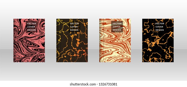 Mixture of acrylic paints. Liquid marble texture. Fluid art. Applicable for design cover, presentation, invitation, flyer, annual report, poster and business card, desing packaging - Vector
