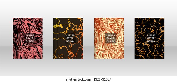 Mixture of acrylic paints. Liquid marble texture. Fluid art. Applicable for design cover, presentation, invitation, flyer, annual report, poster and business card, desing packaging - Vector