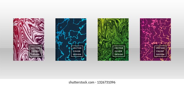 Mixture of acrylic paints. Liquid marble texture. Fluid art. Applicable for design cover, presentation, invitation, flyer, annual report, poster and business card, desing packaging - Vector
