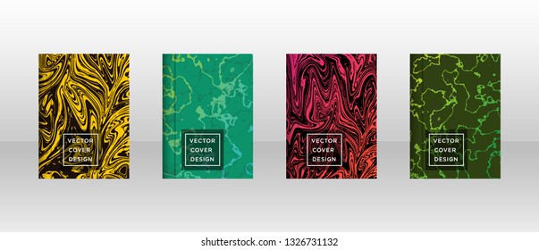 Mixture of acrylic paints. Liquid marble texture. Fluid art. Applicable for design cover, presentation, invitation, flyer, annual report, poster and business card, desing packaging - Vector