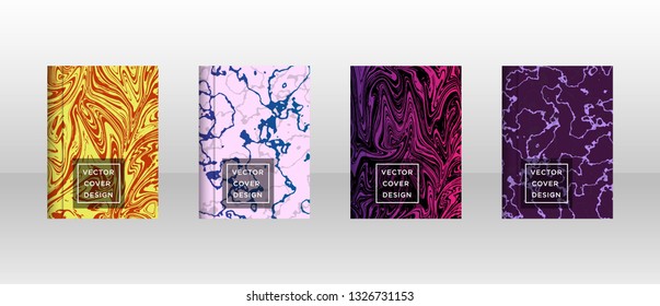 Mixture of acrylic paints. Liquid marble texture. Fluid art. Applicable for design cover, presentation, invitation, flyer, annual report, poster and business card, desing packaging - Vector