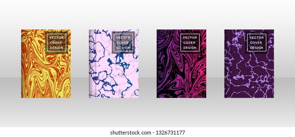 Mixture of acrylic paints. Liquid marble texture. Fluid art. Applicable for design cover, presentation, invitation, flyer, annual report, poster and business card, desing packaging - Vector