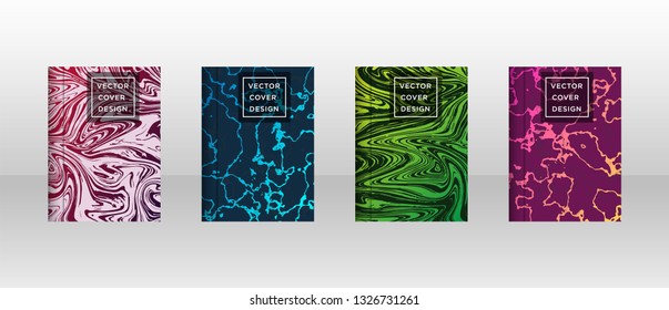 Mixture of acrylic paints. Liquid marble texture. Fluid art. Applicable for design cover, presentation, invitation, flyer, annual report, poster and business card, desing packaging - Vector
