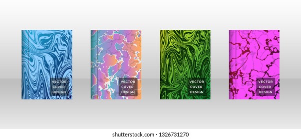 Mixture of acrylic paints. Liquid marble texture. Fluid art. Applicable for design cover, presentation, invitation, flyer, annual report, poster and business card, desing packaging - Vector