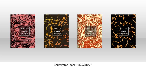 Mixture of acrylic paints. Liquid marble texture. Fluid art. Applicable for design cover, presentation, invitation, flyer, annual report, poster and business card, desing packaging - Vector