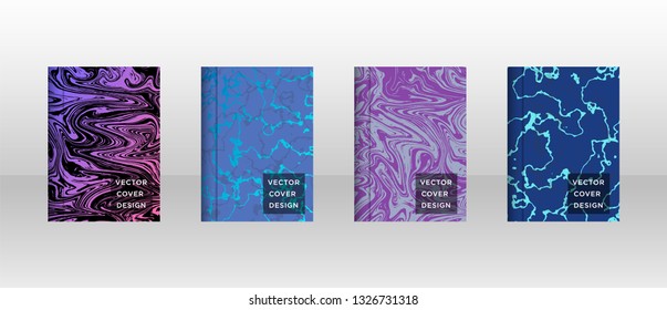 Mixture of acrylic paints. Liquid marble texture. Fluid art. Applicable for design cover, presentation, invitation, flyer, annual report, poster and business card, desing packaging - Vector
