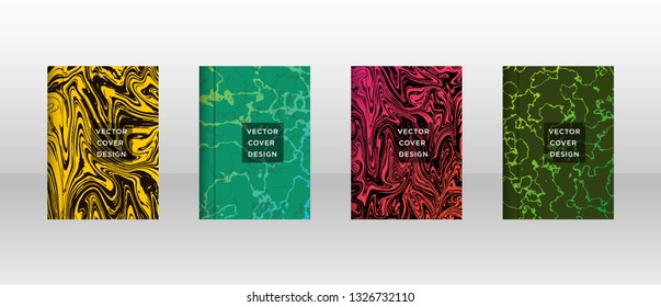 Mixture of acrylic paints. Liquid marble texture. Fluid art. Applicable for design cover, presentation, invitation, flyer, annual report, poster and business card, desing packaging - Vector