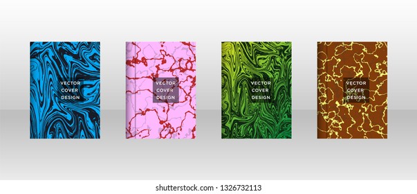 Mixture of acrylic paints. Liquid marble texture. Fluid art. Applicable for design cover, presentation, invitation, flyer, annual report, poster and business card, desing packaging - Vector