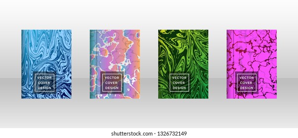 Mixture of acrylic paints. Liquid marble texture. Fluid art. Applicable for design cover, presentation, invitation, flyer, annual report, poster and business card, desing packaging - Vector