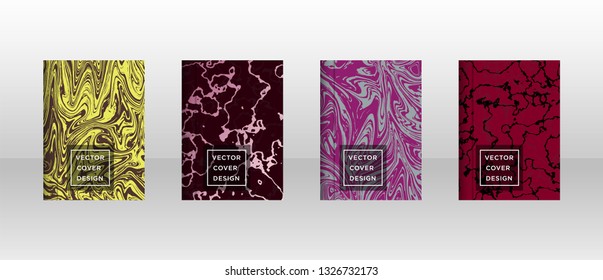 Mixture of acrylic paints. Liquid marble texture. Fluid art. Applicable for design cover, presentation, invitation, flyer, annual report, poster and business card, desing packaging - Vector