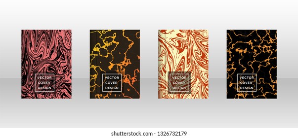 Mixture of acrylic paints. Liquid marble texture. Fluid art. Applicable for design cover, presentation, invitation, flyer, annual report, poster and business card, desing packaging - Vector