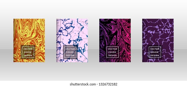 Mixture of acrylic paints. Liquid marble texture. Fluid art. Applicable for design cover, presentation, invitation, flyer, annual report, poster and business card, desing packaging - Vector